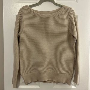 Worn once!Cream, size medium, boat neck, Philosophy sweater in perfect condition